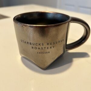 Starbucks Coffee Reserve Roastery Bronze Square Bevel Foot Chicago Mug 12oz 2019
